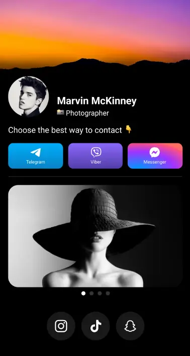 Contact me landing example